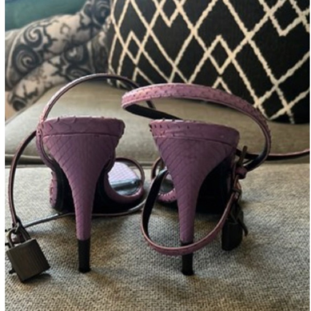 Lilac Python Tom Ford Pad Lock Heels - image 2